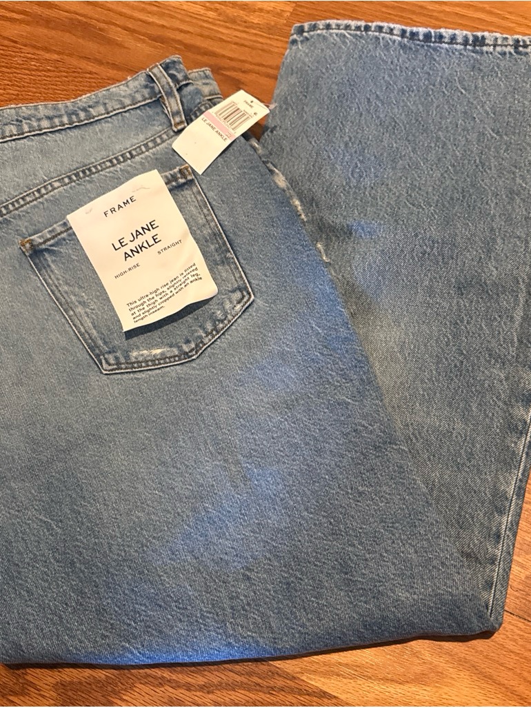 Frame Denim Le Jane Ankle Jeans - Light Wash Blue